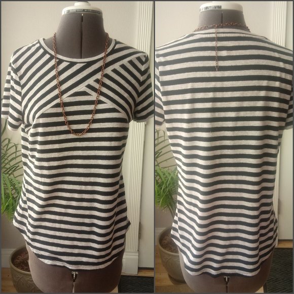 Talbots Tops - Talbots Striped Linen Blend T